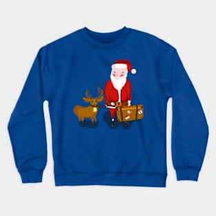 Santa is ready to travel Crewneck Sweatshirt